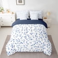 thumbnail image 2 of Manfei Retro Flower 7-Piece Twin Bedding Sets,Rustic Plant Bedding Comforter Set,White Blue Sheet Sets For Men Women,Ultra Soft Home Decor Reversible, 2 of 8
