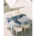 thumbnail image 3 of 54x80 Inch Outdoor Tablecloth with Umbrella Hole Zipper Rectangle Ocean Teal Green Turtle Rectangular Tablecloths Outside Waterproof Summer Seaweed Wood Grain Patio Table Cloth Cover for Picnic Party, 3 of 8