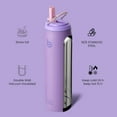 thumbnail image 4 of BOTTLE BOTTLE Stainless Steel Water Bottle with Straw Lid and Handle 32 oz Vacuum Insulated Cup for Sports Travel Gym Hiking, Leak-Proof Wide Mouth Water Bottles for Men and Women,violet, 4 of 7