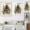 thumbnail image 4 of Designart "Orangutan Sumi Asian Painting I" Asian Floater Framed Canvas Print, 4 of 7