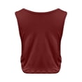 thumbnail image 6 of OIOLOYJM Women's Workout Tank Tops Lightweight Sleeveless Workout Tops Side Ruched Yoga Athletic Running Shirts Elegant Casual Gym Cozy Clothes Wine L, 6 of 7