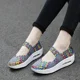 thumbnail image 4 of XIHAHA 2023 zapatos informales transpirables para mujer, mocasines con plataforma, cuñas tejidas de otoño, zapatos de tacón alto de nailon, zapatos de baile cuadrado, 4 of 5