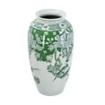 thumbnail image 2 of A&B Home Green and White Botanical Bird Porcelain Vase 7.5" x 7.5" x 14.6", 2 of 3