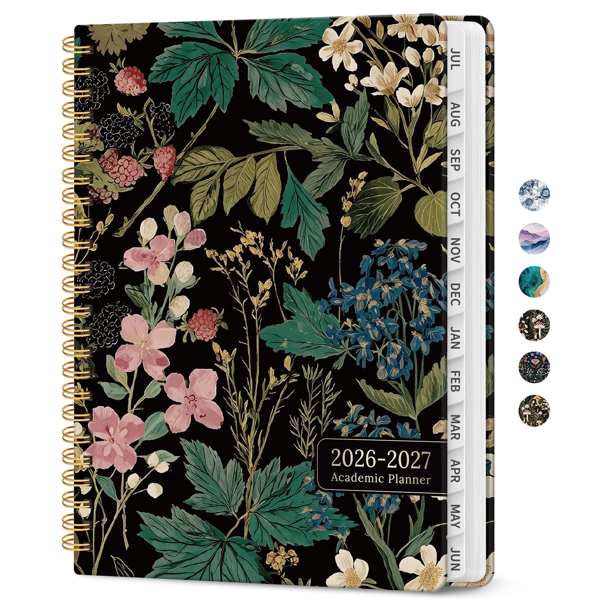 Planner 2026-2027 Academic Monthly and Weekly Calendar Planner for Women July Hardcover Pretty Agenda Planner Book with Tabs Spiral Daily Organizer for School Office Home Supplies 6.3 x 8.5