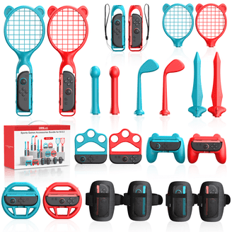 Perzomido 10 in 1 Switch Accessories Kit, Family Sports Bundle