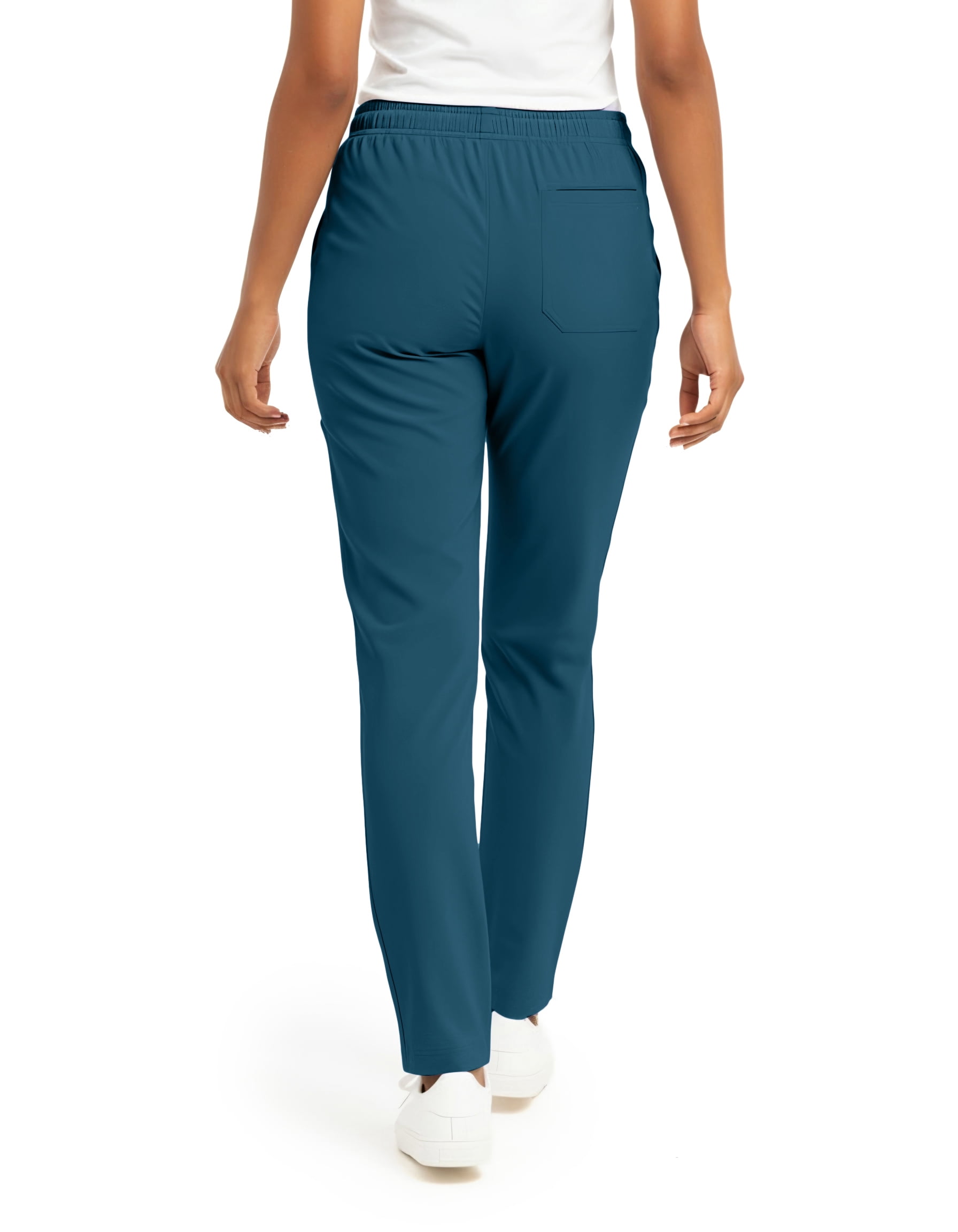 Hey Collection Women’s 5-Pocket Anti-Wrinkle Medical Scrub Set – V-Neck Top & Straight Leg Pants, Comfortable Flexible Nursing Uniforms