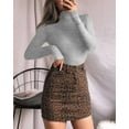 thumbnail image 2 of Women's Mock Turtle Neck Long Sleeve Tops Bodysuit Jumpsuit, 2 of 3