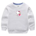 thumbnail image 4 of Hello Kitty suéter de moda de dibujos animados para niñas primavera y otoño cuello redondo niños de manga larga top con fondo mantener la ropa abrigada, 4 of 5