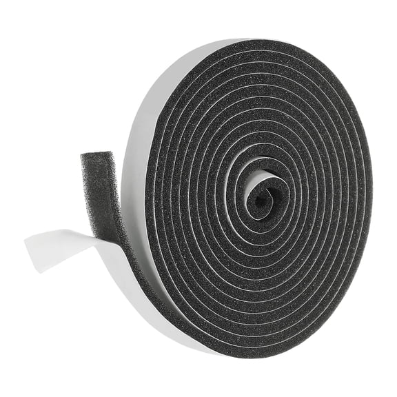 Weather Stripping Door Seal, 3/8" x 1/8" Adhesive Foam Tape Seal Soundproof Insulation Strips for Door Frame Window Gaps (6.5 Feet)