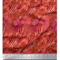 thumbnail image 1 of Soimoi Orange Rayon Fabric Leopard & Wild Animal Skin Print Fabric by The Yard 56 Inch Wide, 1 of 3