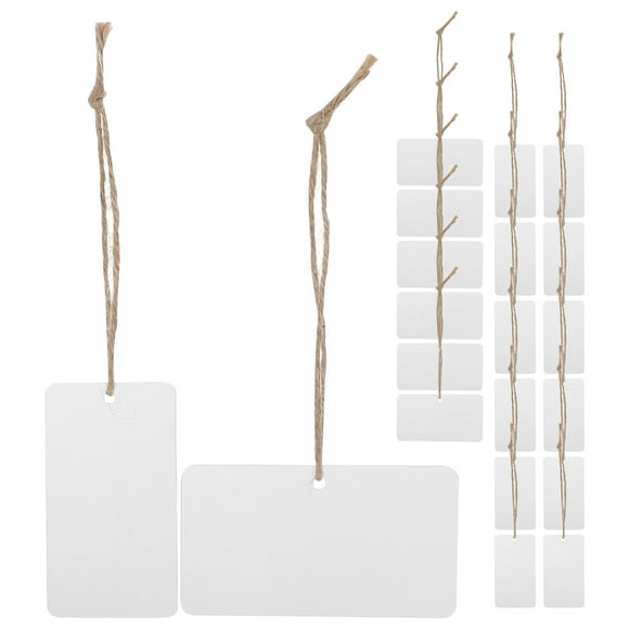 20 juegos de etiquetas para cestas, etiquetas acrílicas para contenedores, etiquetas colgantes, etiquetas en blanco DIY para cocina