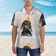 thumbnail image 2 of Fotbe Dachshund Sitting in Bathtub Camisa Hawaiana para Hombre Unisex – Camisa Casual de Verano con Botones de Manga Corta de Algodón y Lino,Medium, 2 of 7