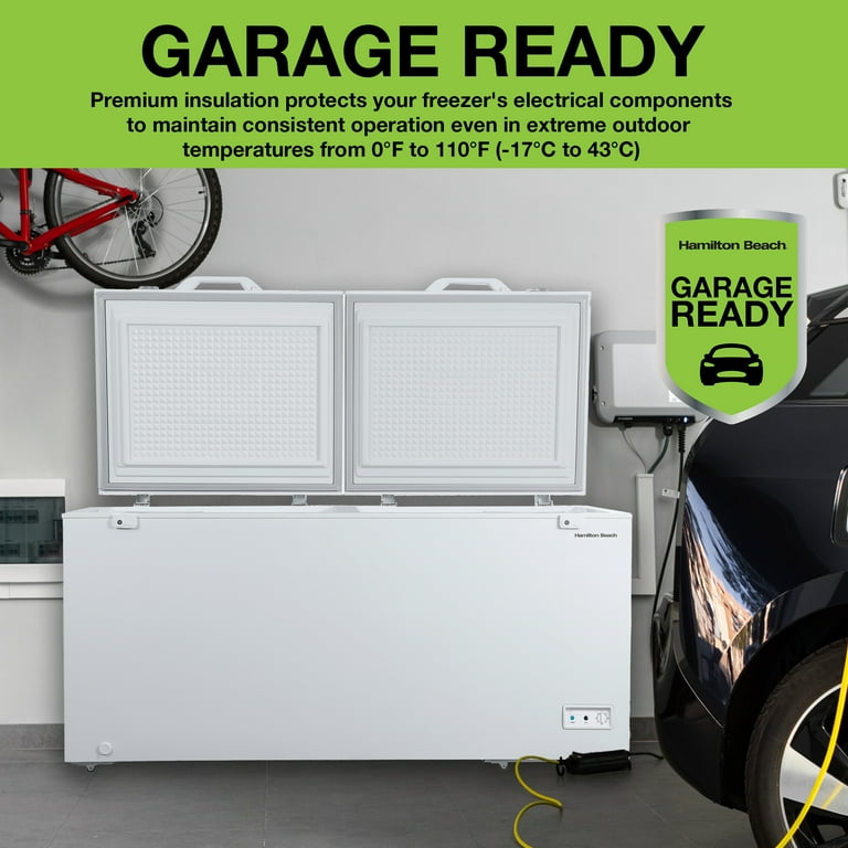 Hamilton Beach 17 Cu. ft. Chest Freezer, Double Door, HBFRF1749