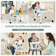 thumbnail image 2 of OLAKIDS 8 in 1 Baby High Chair, Convertible Highchair for Babies and Toddlers, Infant Dining Booster Seat, Building Block Table, Kids Stool Table Chair Set with Removable Tray (Black), 2 of 9
