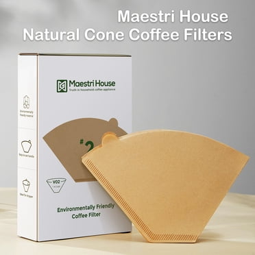 Coffee Filter Papers 200 Pcs Unbleached Cone Filter Paper - Size 02, Copatible With Coffee Coffee Filter Papers Size 2