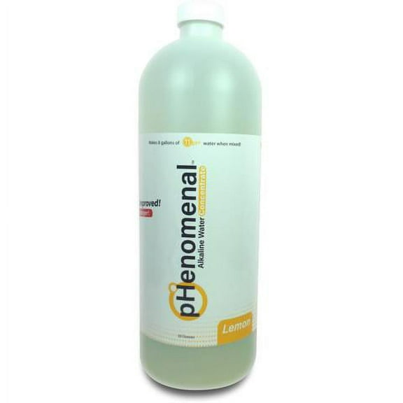 pHenomenal Water - high 11 pH alkaline water - Lemon 32 Oz Bottle - makes 8 Gallons of oxygenated alkaline water - 500 times stronger than 8.5 pH