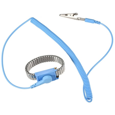 

Anti Static Wrist Straps ESD Components Stainless Steel Magnetic Tray Grounding Wire Alligator Clip 2.2m 1pcs