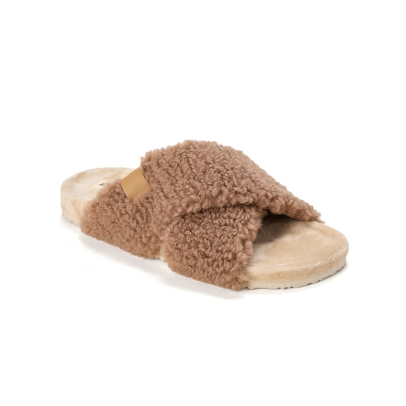 Dearfoams Cozy Comfort Women's Crossband Slide Slippers