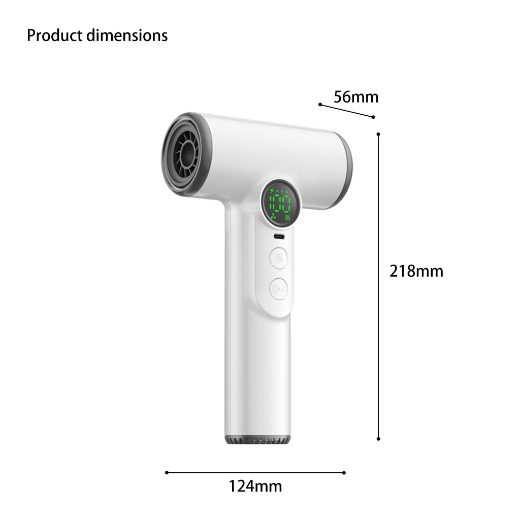 Low Noise High Speed Blow Dryer 100 Speed Settings Portable Hair Dryer for Travel Home Gym Easy to Use