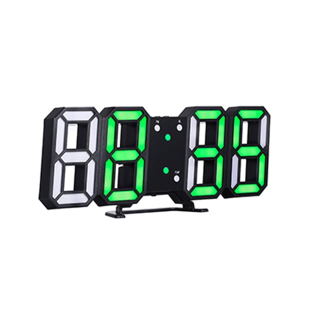 Amdohai 3D LED Digital Clock Electronic Table Clock Alarm Clock Wall