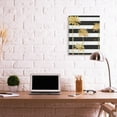 thumbnail image 4 of Stupell Industries Golden Palm Trees Bold Black White Stripes Canvas Wall Art by Ziwei Li, 4 of 5