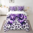thumbnail image 2 of Feelyou Bowknot Bedding Comforter Set 7pcs, Leopard Print Wildlife Queen Bedding Sets, 2 of 8