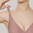 thumbnail image 5 of Sous-vêtements à Rayures Douces en Gelée Sans Marque pour Femmes Sans Anneau Bretelles Doubles Fixes Quatre Boucles Rassemblées pour Collecter par Pass Anti-Affaissement, 5 of 5