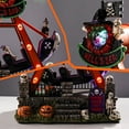 thumbnail image 2 of 11.8 in  Halloween Village Indoor Halloween Decorations Pirate Ship Musical Hell's Sea Pendulum LED Swing with Skull Pumpkin Motion and Sound for Indoor and Halloween Party Decor, 2 of 9