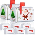 thumbnail image 7 of 8 Pcs  Mailbox White Tinplate Toy with Flags for Kids  Projects Preschoolers Gift Exchange Activities, 7 of 7