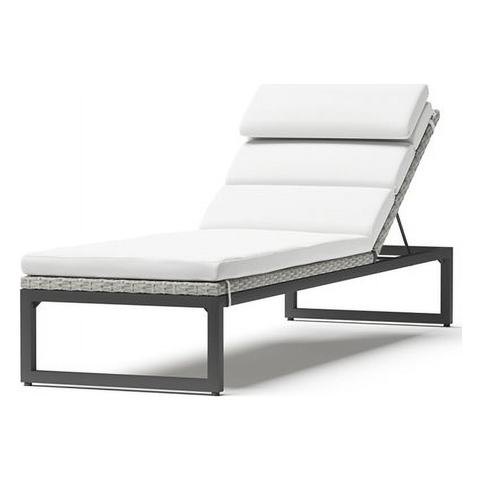 RST Brands Milo Chaise Lounges w/ Cushions in White/Gray (Set of 2) - image 3 of 6
