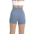 thumbnail image 5 of YITTY Active Women's UltraLuxe High Waist Biker Shorts – 3''/6'' Squat Proof, Tummy Control, Compression, Elemental Blue, L, 3", 5 of 8