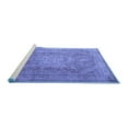 thumbnail image 2 of Ahgly Company Machine Washable Indoor Square Persian Blue Traditional Area Rugs, 5' Square, 2 of 4