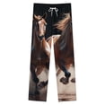 thumbnail image 4 of Galloping Horses Art Print Winter Female Pants Flannel High Waist Women Pants Lady Warm Straight Leg Plush Trousers, 4 of 7