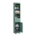 thumbnail image 6 of EUROCO Bathroom Storage Cabinet,Wood Linen Cabinet, Narrow Tall Cabinet Storage Tower with Adjustable Shelves,Door and Drawer,Green, 6 of 7