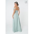 thumbnail image 3 of Women's Elizabeth K Ruched A-line Cold Shoulder Dress Gl2824 Navy Blue Size 2XL, 3 of 5