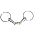 thumbnail image 2 of HILASON Loose Ring Double Jointed Snaffle Bit with Copper Lozenge, 2 of 7