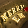 thumbnail image 2 of Alfabeto letra LED luces luminosas número lámpara decoración batería luz de noche para el hogar boda cumpleaños Navidad fiesta Decoración Deng Xun unisex, 2 of 2