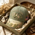 thumbnail image 2 of Hummingbird Blessing Faith Garden Morning Cap,Botanical Hummingbird American Flag Printed Baseball Cap,Lightweight Adjustable Casual Outdoor Sun Hat for Men & Women, 2 of 7