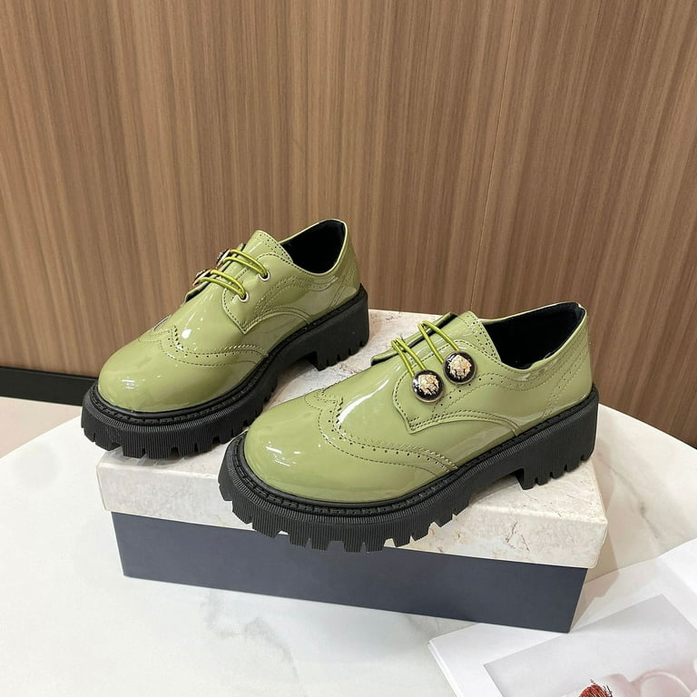 footwear for green dress Handmade Men Wing tip brogue two tone dress shoes, Men Green and White shoe US 6.5 / Green and White / D main image 1