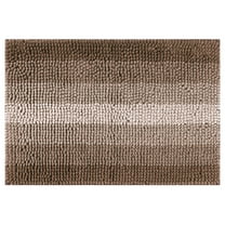 Unique Bargains Striped Bathroom Rugs Non-Slip Bath Carpet Bath Mats Coffee-1 16"x24"