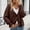 Brown, variant on DuoJiaJ Knit Sweater Coat Long Sleeve Button Down Cardigan For Fall And Winter Versatile Elegant Outerwear Soft Comfortable Daily Wear Womens Fashion Black L