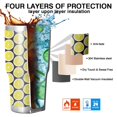 thumbnail image 7 of 30oz Yellow Lemon Fruit Slices Black Pattern Tumblers Stainless Steel Tumbler with Lid and Straw,Vacuum Insulated Double Wall Travel Tumbler Cups Mug with Cleaning Brush for Coffee,Tea, 7 of 7