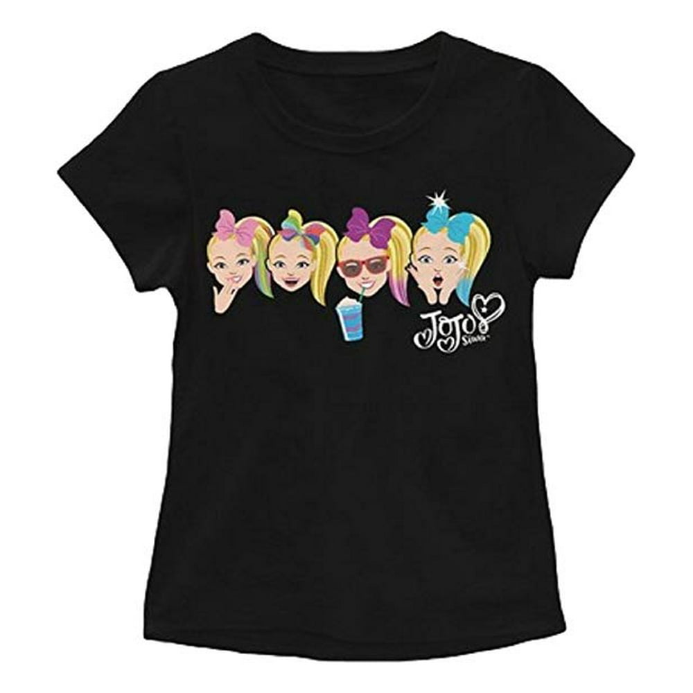 JoJo Siwa - JoJo Siwa Girls' Nickelodeon Short Sleeve T-Shirt (Black