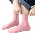 thumbnail image 4 of Fancifize Girls Boys Cotton Socks Kids Soft Strentch Bereathable Baisc Solid Color Ribbed Mid Socks 1-12 Years, 4 of 6