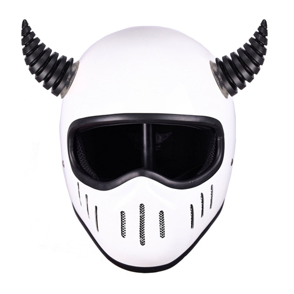 Casque de moto diable démon corne avec accessoires de décoration de Casque de moto diable démon corne avec accessoires de décoration de