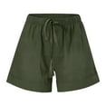 thumbnail image 7 of 2025 Clearance! Clearance under $5 JINMGG Shorts for Women Clearance $5 Womens Comfy Drawstring Splice Casual Elastic Waist Pocketed Loose Shorts Pants Green XXXL, 7 of 7