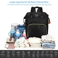thumbnail image 6 of PouchPort Diaper Bag Backpack, Large Portable Baby Travel Backpack with Insulated Bottle Pocket, Black, 6 of 8