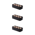 thumbnail image 4 of kurtrusly Storage Box Strong Practicality Wide Application Detachable Partition Large Capacity Plastic Storage Box Ladder Layered Black Rectangular 8-cell 3Set, 4 of 6