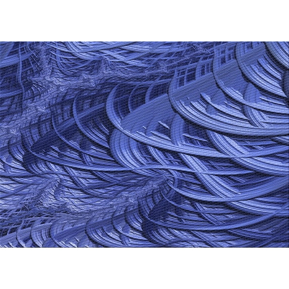 Ahgly Company Machine Washable Indoor Rectangle Transitional Light Slate Blue Area Rugs, 2' x 5'