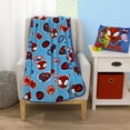 thumbnail image 6 of Marvel Spidey Let's Swing Plush Toddler Blanket, Blue, Red, 40"x50", Boy, 6 of 12